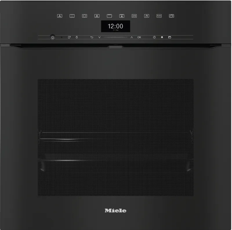 Miele ArtLine H7464BPX-Obbl Obsidian Black Built-In Pyrolytic Handleless Single Oven