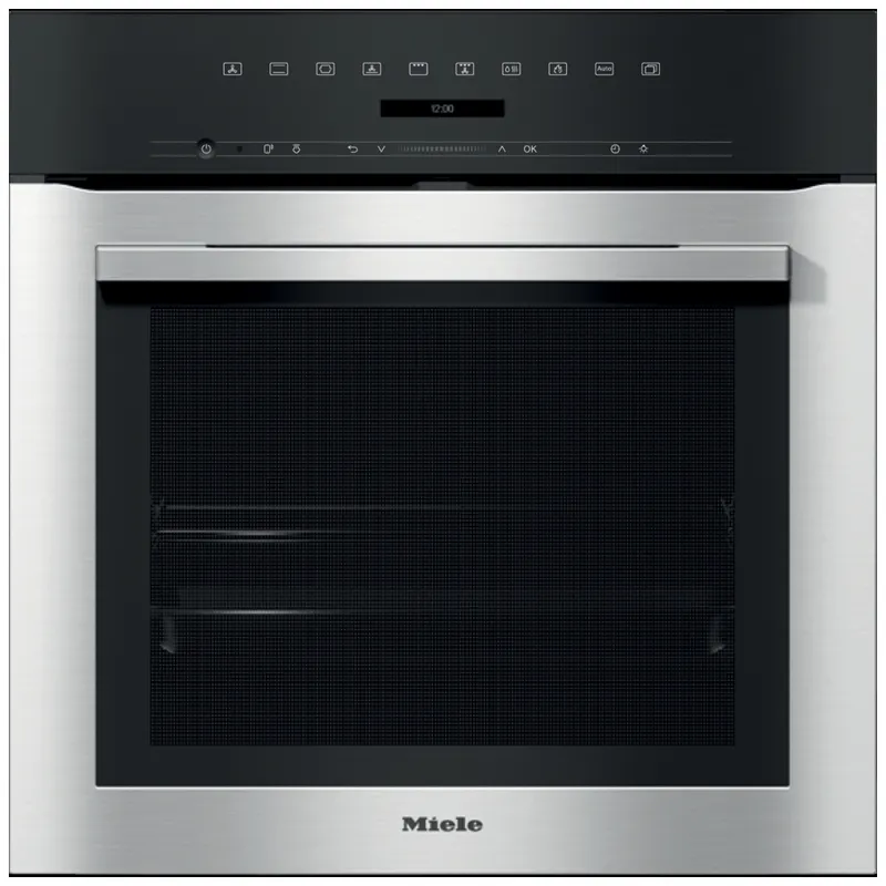 Miele H7164BP ContourLine Pyrolytic Built In Single Oven - Stainless Steel
