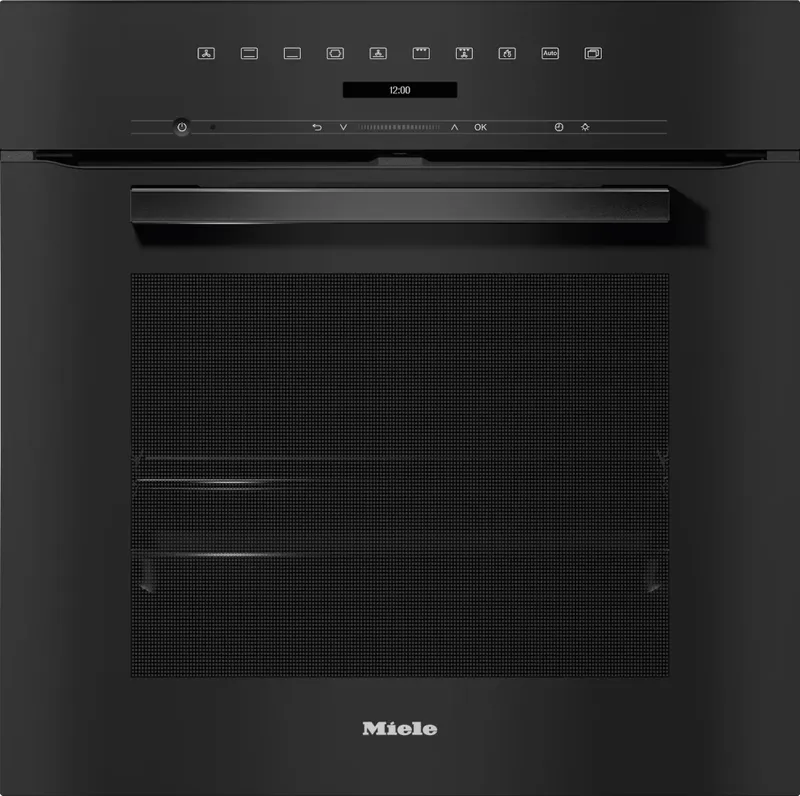 Miele PureLine H7260BP Obsidian Black Built-In Pyrolytic Single Oven