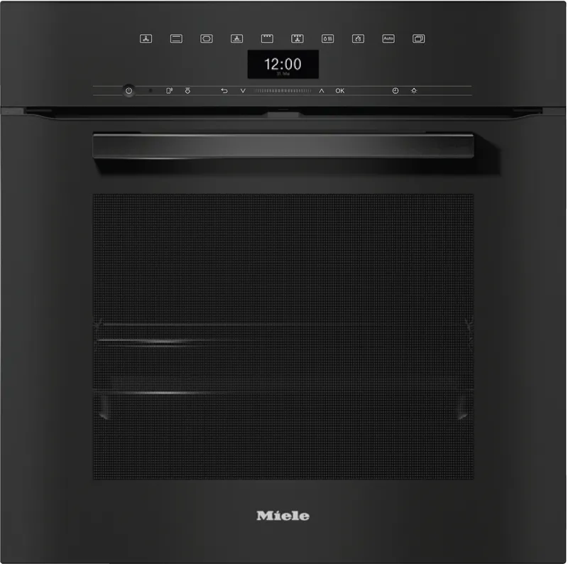 Miele VitroLine H7464BPOBBL Obsidian Black Built-In Pyrolytic Single Oven
