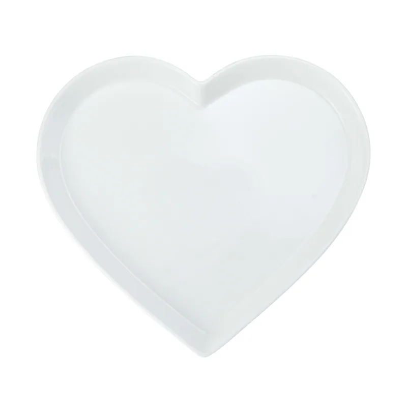 Mikasa Chalk Heart Porcelain Serving Platter, 30cm, White White