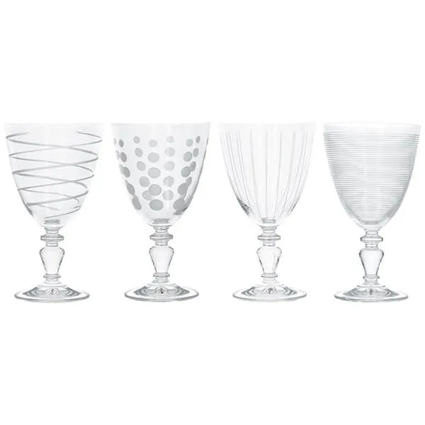 Mikasa Cheers Set Of 4 Glass Goblets