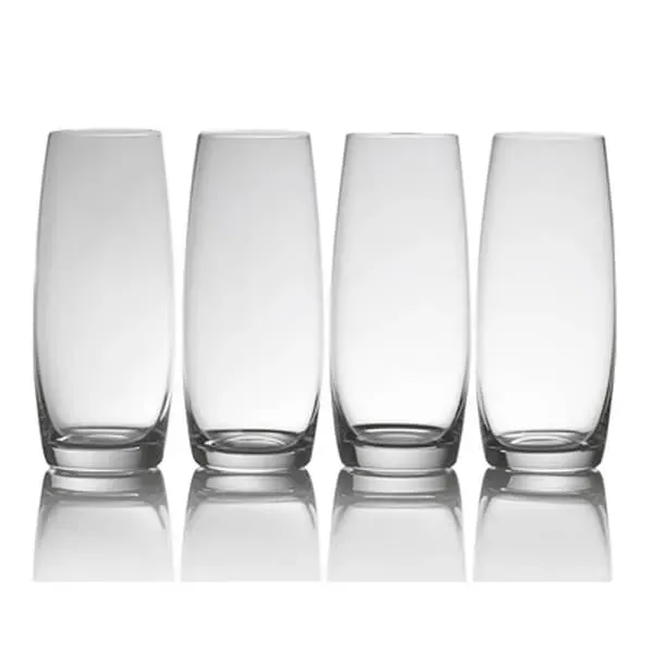 Mikasa Julie Set Of 4 Stemless Flute Glasses