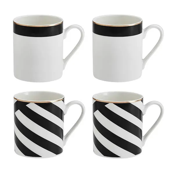 Mikasa Luxe Deco Set of 4 380ml Mugs