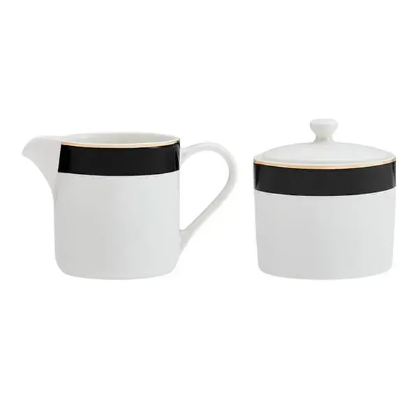 Mikasa Luxe Deco Sugar Pot & Creamer Set