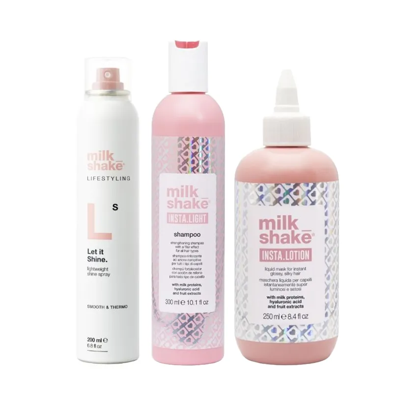 milk_shake Let It Shine 200ml, Insta.Light Shampoo 300ml & Insta.Lotio