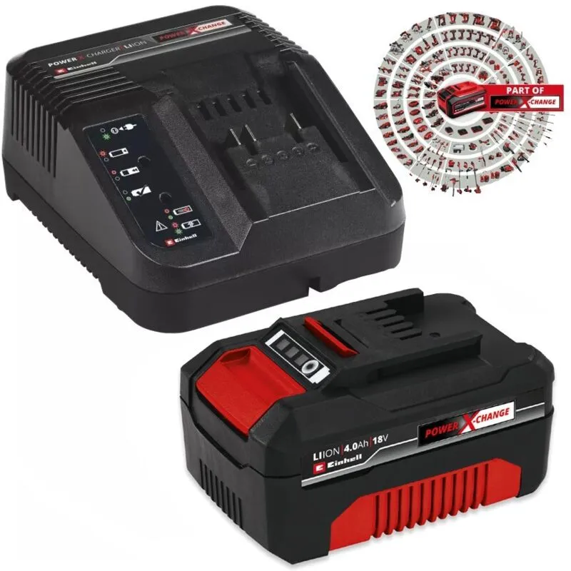 Einhell Genuine Pxc 18v Cordless Li-ion Battery 4ah and Charger 4ah