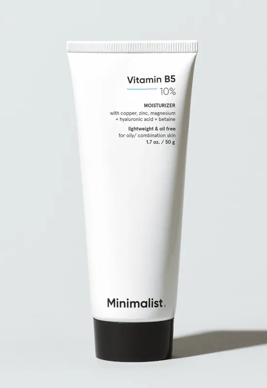 Minimalist Unisex Vitamin B5 10% Moisturizer in White Size: 50g White female