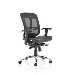 Mirage Executive Chair Black Mesh With Arms Without Headres