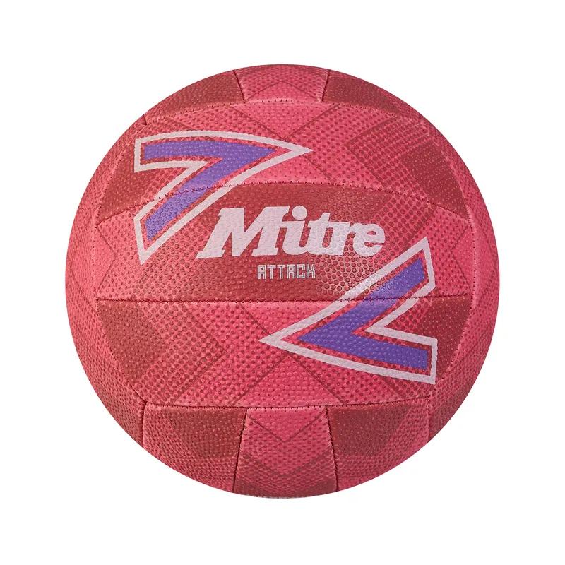 Mitre Attack Netball Pink/Purple Size: 5 (Age 10+) 15614