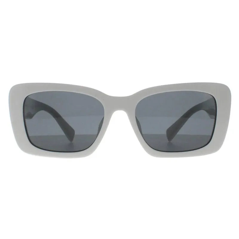 Miu Miu Women's Rectangle White Dark Grey MU07YS Sunglasses - White
