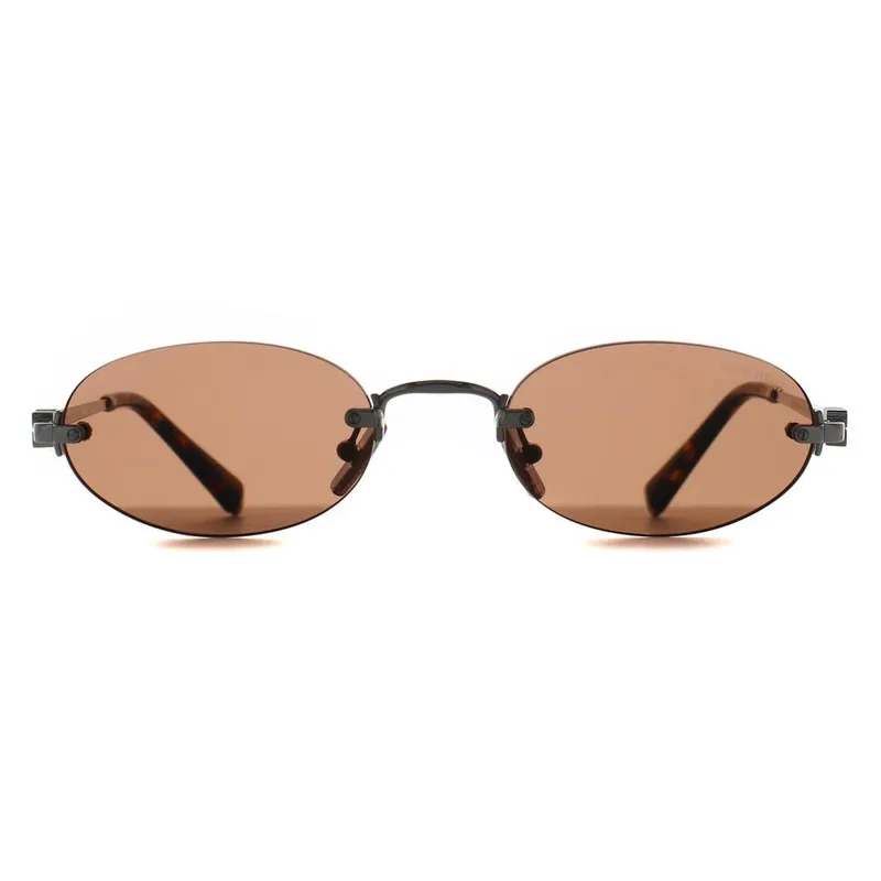 Miu Miu Women's Square Silver Brown MUA54S Silver female