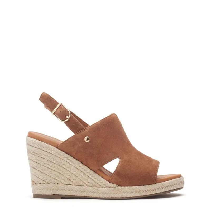 Moda In Pelle Women's 'Kanji' Suede Wedges in Tan Size: 7 Tan