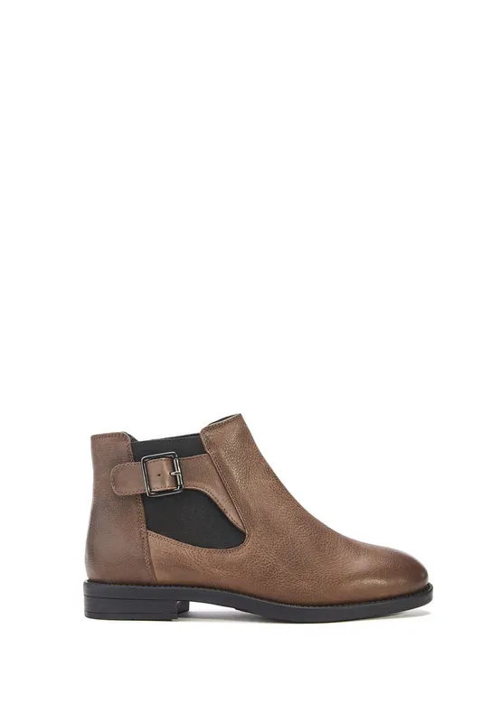 Moda In Pelle Women's 'Bryana' Leather Ankle Boots in Grey Size: 7 Grey 7