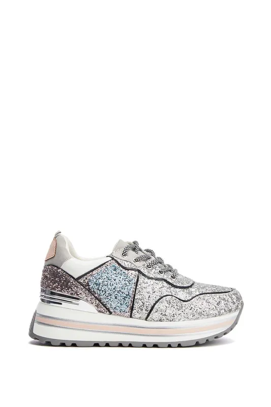 Moda In Pelle Women's 'Dov' Textile Trainers in Blue Size: 4 - Blue