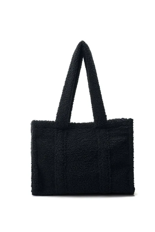 Moda In Pelle Women's 'Jemima Bag' Faux Fur Shoulder Bag in Black Black female
