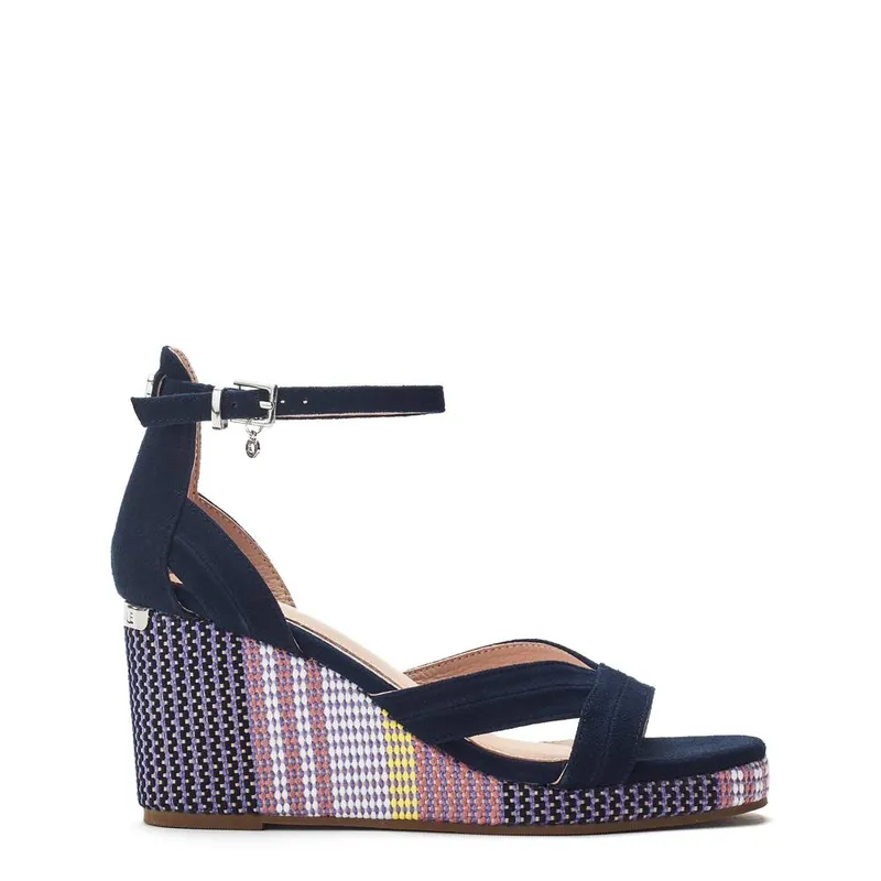 Moda In Pelle Women's 'May' Suede Wedges in Navy Size: 5 Navy 5