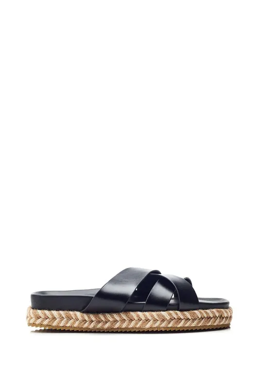 Moda In Pelle Women's 'Morornie' Porvair Flatforms in Black Size: 8 Black 8 female