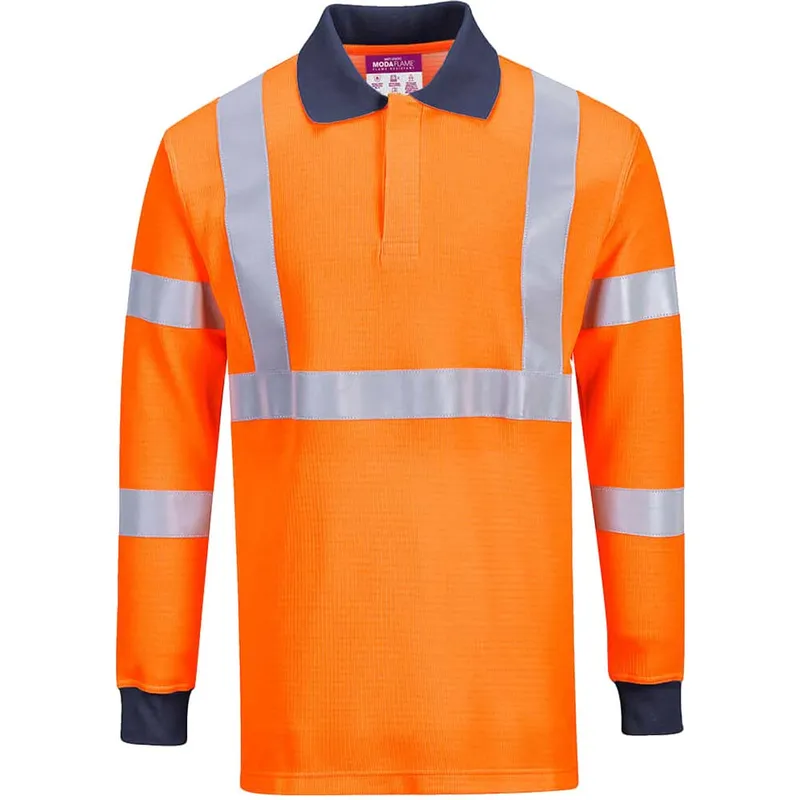 Unbranded Flame Resistant Ris Polo Shirt (Orange) XL