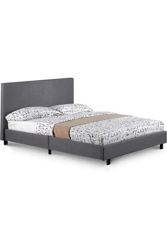 Modernique Bilancio Normal 3ft Grey fabric Bed Size: Double Grey Double