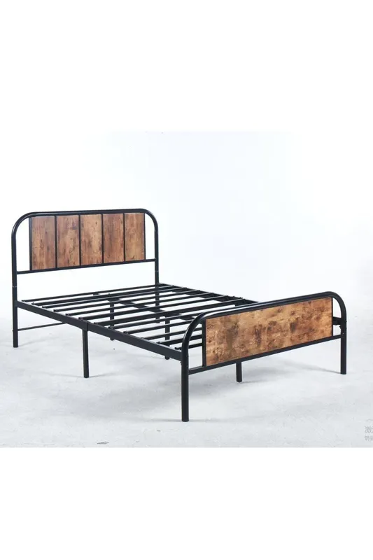 Modernique Renata Metal Bed Frame in 4ft in Black Size: Double Black Double