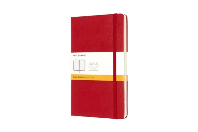 Moleskine srl Moleskine Large Ruled Hardcover Notebook Scarlet Red