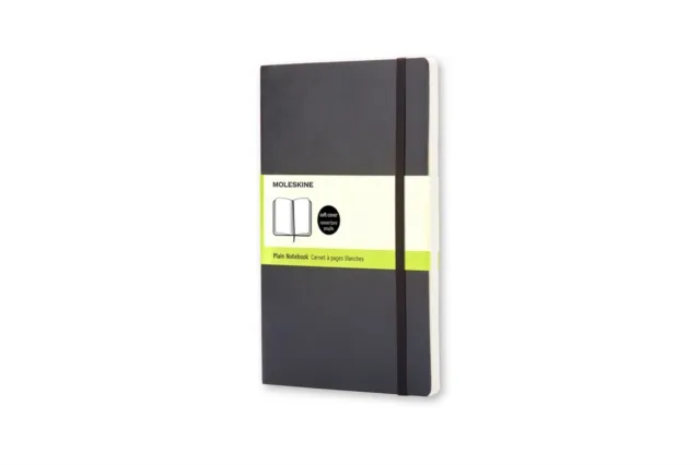 Moleskine srl Moleskine Soft Large Plain Notebook Black
