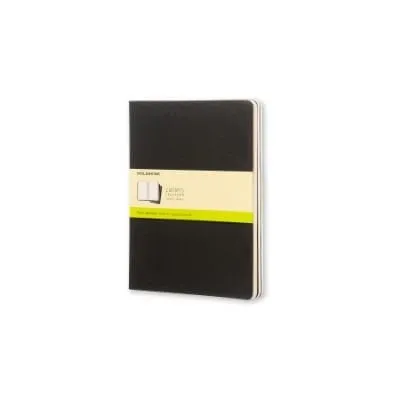Moleskine Plain Cahier Xl - Black Cover (3 Set)