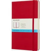 Moleskine srl Moleskine Large Plain Hardcover Notebook Scarlet Red