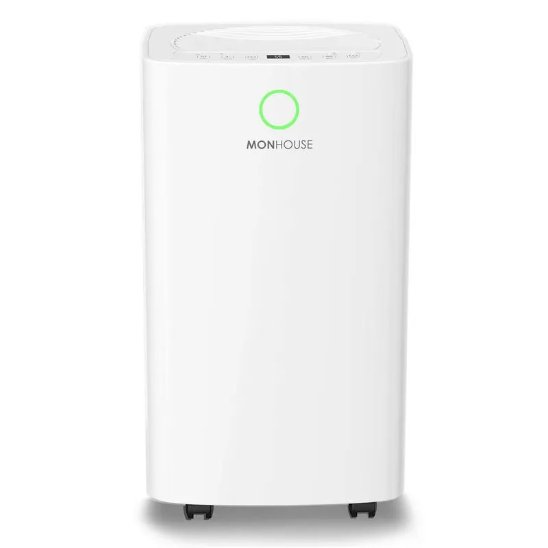 Monhouse 12L/Day Digital Dehumidifier - Sleep Mode 24HR Timer Portable Quiet in White White