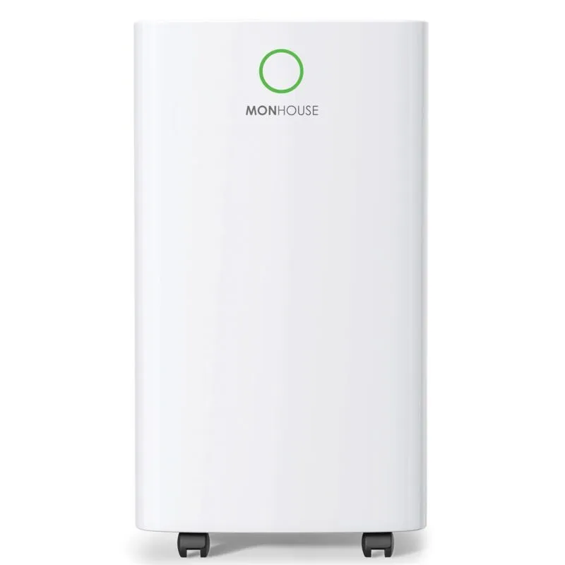 Monhouse 25L/Day Digital Dehumidifier - 4L Tank - Sleep Mode, 24H Timer For Office Or Home - White