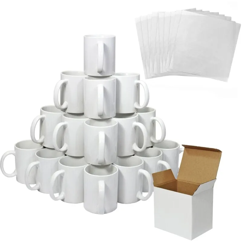 Monster Shop - 72 11oz White Mugs With Boxes & 10 Sublimation Sheets