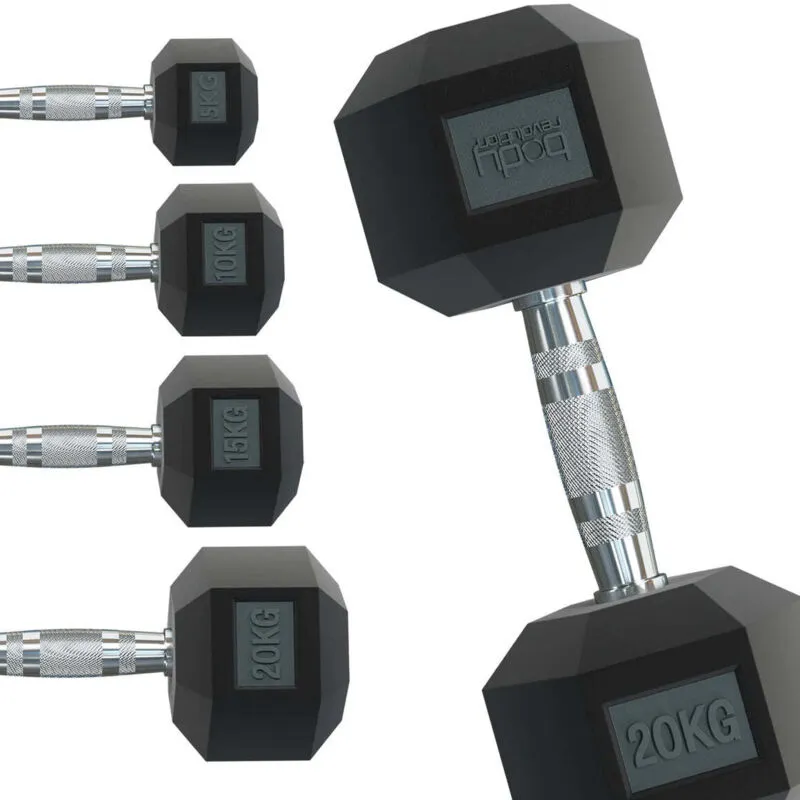 Monster-Shop Body Revolution 2 x 3kg Hex Dumbbells