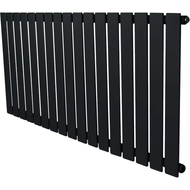 Monster Shop Flat Single Column Radiator - 600 x 1190mm - Black