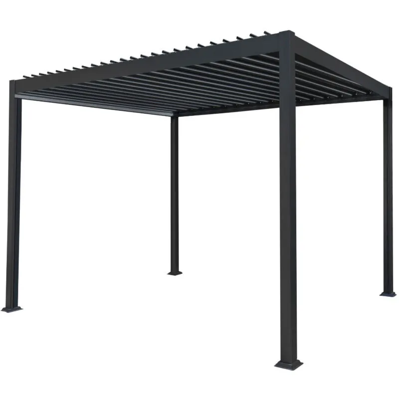 Monster Shop Jardí - Anthracite Aluminium Pergola 3m x 3m