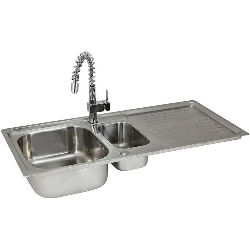 Monster Shop Monster-shop - Kitchen Sink 1.5 Bowl Stainless Steel Kitchen Sinks Reversible