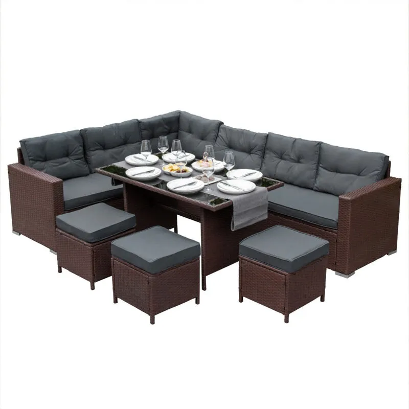 Monster Shop - Rattan Corner Set - Brown