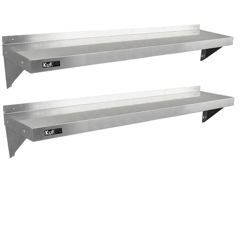 2 x Kukoo Stainless Steel Shelves 1500mm x 300mm