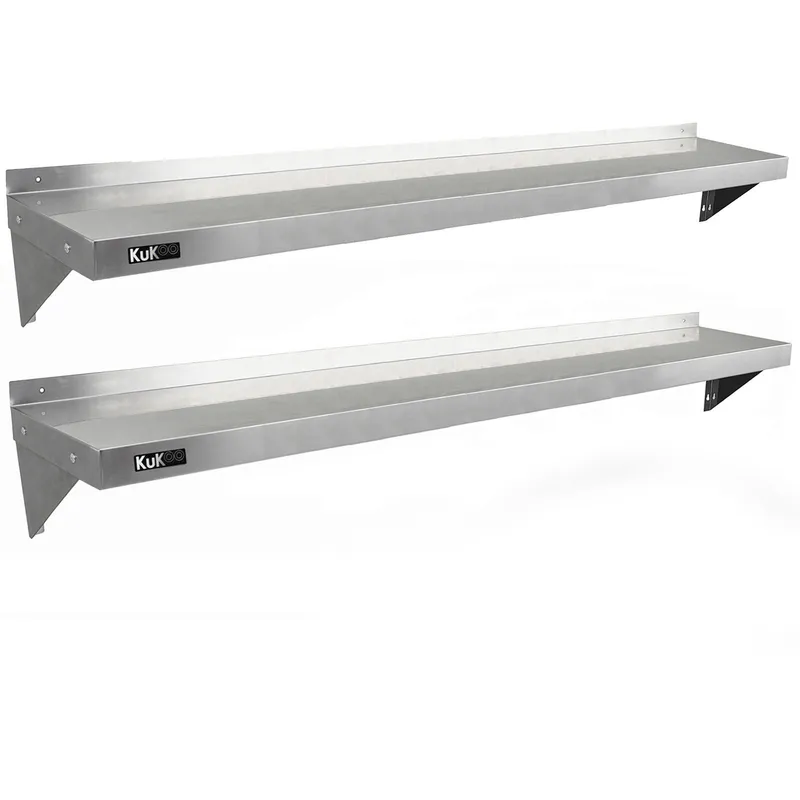 2 x Kukoo Stainless Steel Shelves 1940mm x 300mm