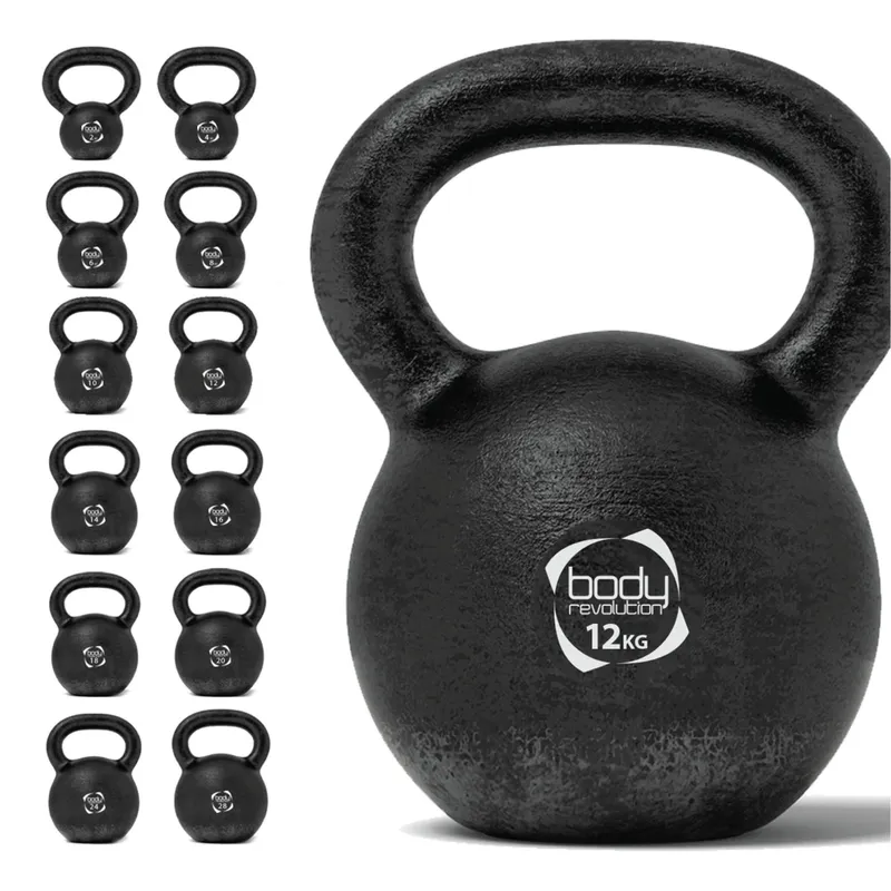 Monstershop Body Revolution Cast Iron Kettlebells 12kg in Black Black