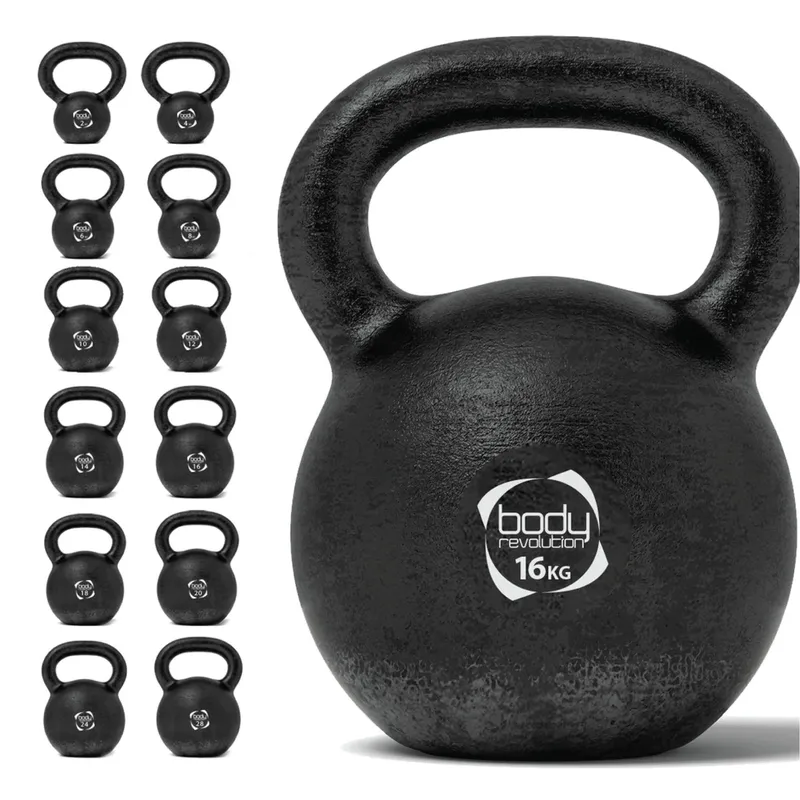 Monstershop Body Revolution Cast Iron Kettlebells 16kg in Black Black