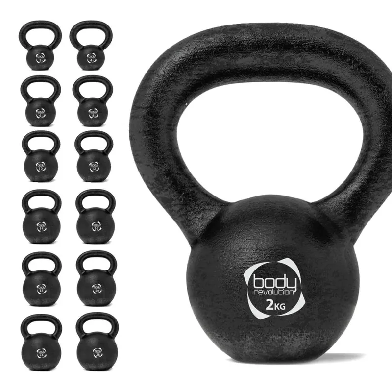 Monstershop Body Revolution Cast Iron Kettlebells 2kg in Black - Black