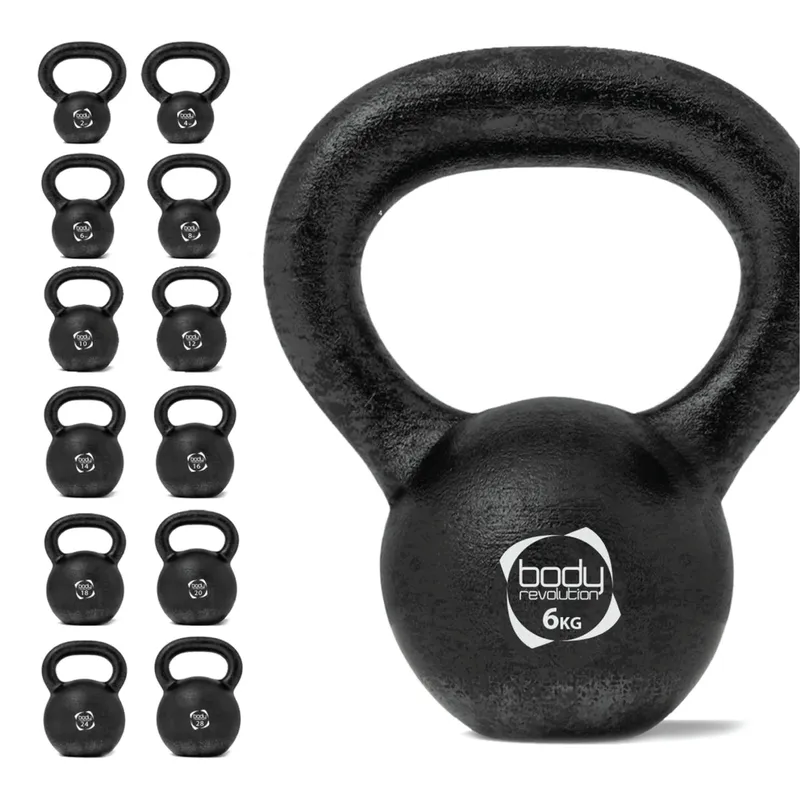 Monstershop Body Revolution Cast Iron Kettlebells 6kg in Black Black