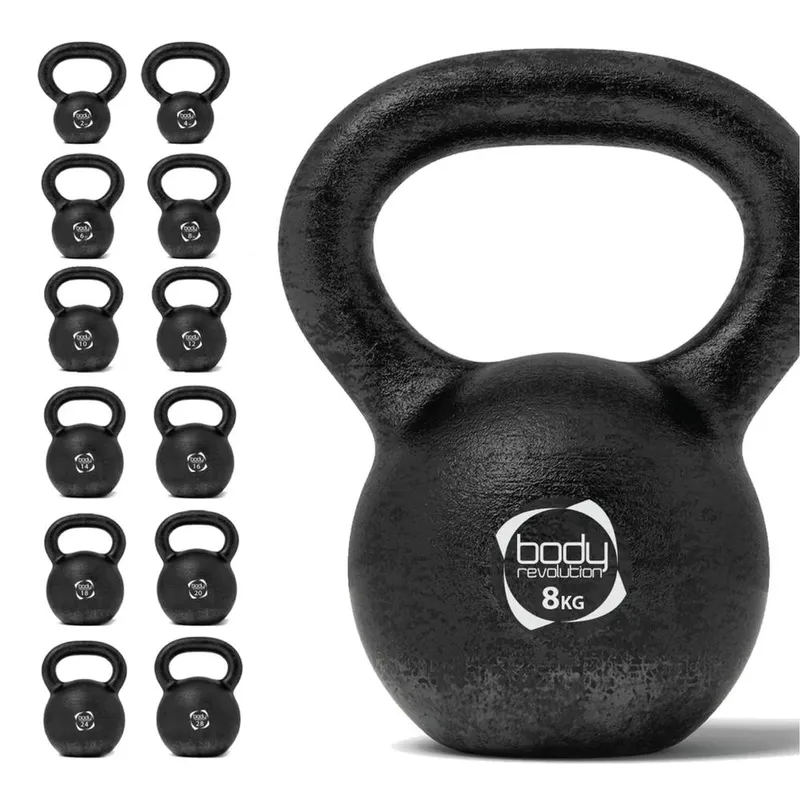 Monstershop Body Revolution Cast Iron Kettlebells 8kg in Black - Black