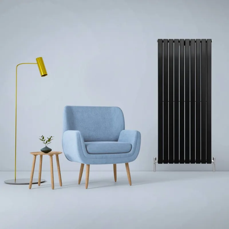 Monstershop Designer Flat Panel Radiators Matt Black 1600mm x 700mm Black