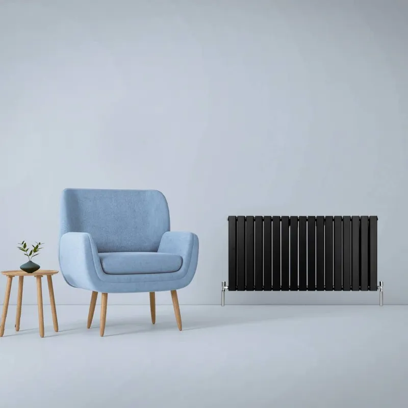Monstershop Designer Flat Panel Radiators Matt Black 600mm x 1190mm - Black