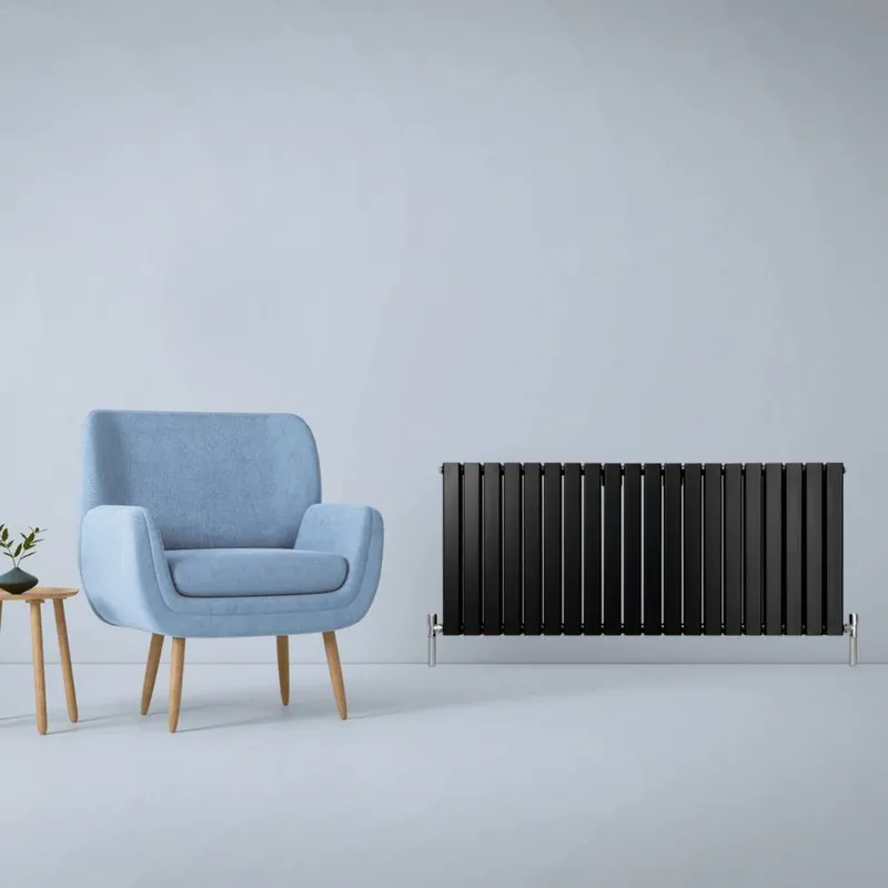 Monstershop Unisex Designer Flat Panel Radiators Matt Black 600mm x 1400mm Black One Size female