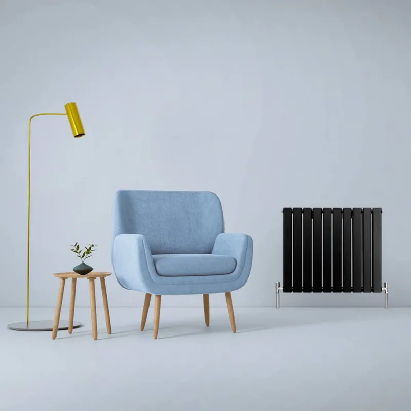 Monstershop Designer Flat Panel Radiators Matte Black 600mm x 700mm Black