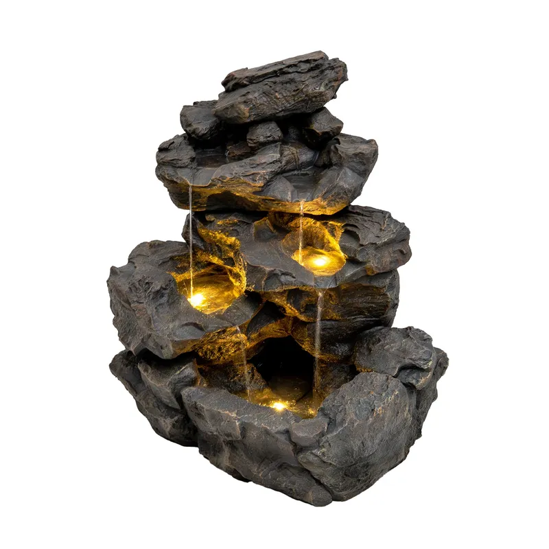 Monstershop Electric Water Feature - Rustic Rapids in Grey Grey