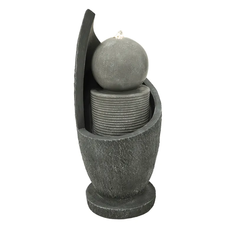 Monstershop Electric Water Feature - Zen Cascade in Grey Grey